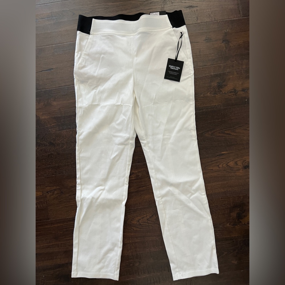 Simply Vera Vera Wang Black and White Pants - Picture 2 of 3